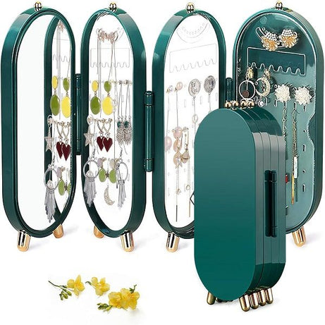 Jewelry Storage Box for Women Foldable Acrylic Jewelry Display Stand - Oshi.pk - Buy & Sell Online