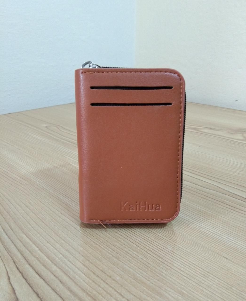 KaiHua PU Leather Men Card Holder Zipper Wallet With 13 Card Slots Casual Blocking Cards Bag - Oshi.pk - Buy & Sell Online