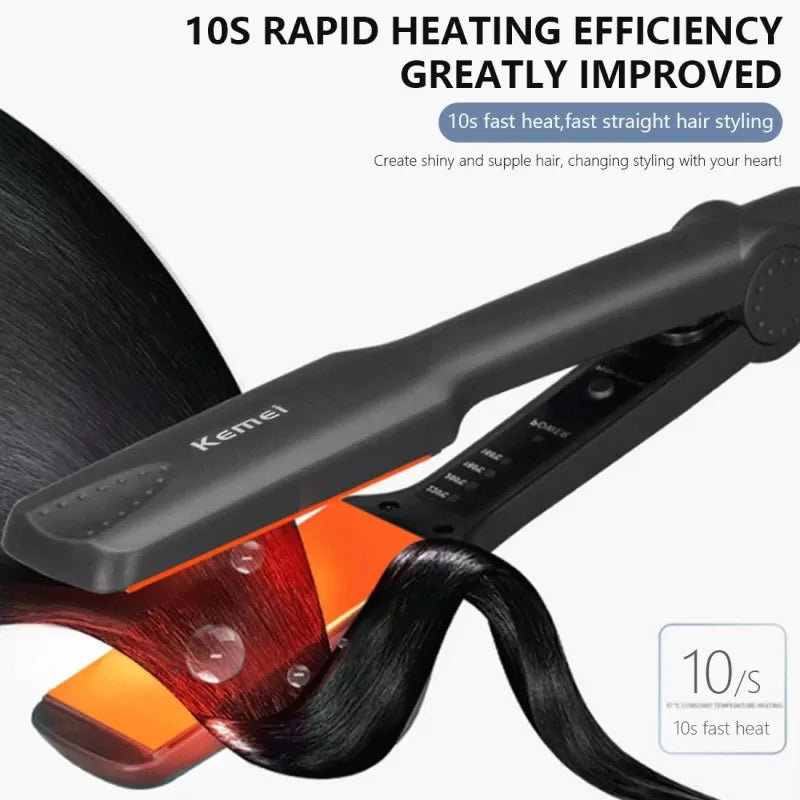 Kemei Hair Straightener Hair Straightener Four-Grade Temperature Control Straightening Stick KM-329 - Oshi.pk - Buy & Sell Online