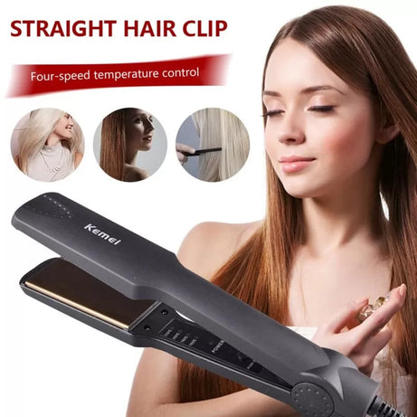 Kemei Hair Straightener Hair Straightener Four-Grade Temperature Control Straightening Stick KM-329 - Oshi.pk - Buy & Sell Online