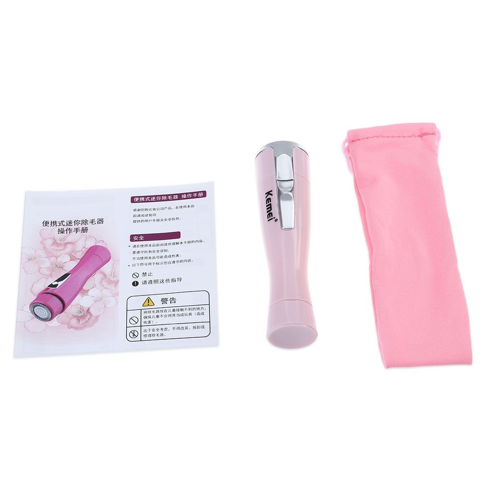 Kemei KM-1012 Mini Lady Epilator Electric Shaver Women Hair Remover Portable Depilatory Female Razor Shaver Travel Essentials - Oshi.pk - Buy & Sell Online