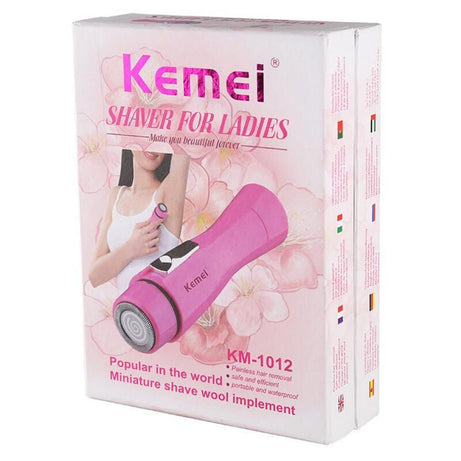 Kemei KM-1012 Mini Lady Epilator Electric Shaver Women Hair Remover Portable Depilatory Female Razor Shaver Travel Essentials - Oshi.pk - Buy & Sell Online