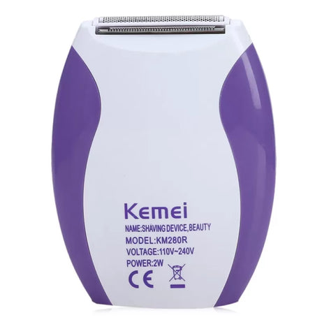 Kemei KM-280R Electric Hair Remover Shaver Mini Rechargeable Twin Blades Body Face Bikini Underarm Shaving Razor for Women - Oshi.pk - Buy & Sell Online