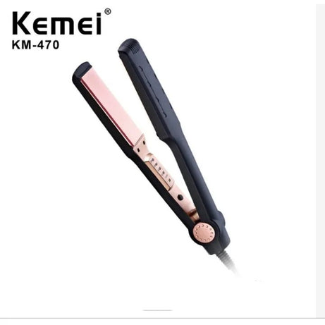 Kemei Km-470 - Professional Hair Straightener - km 470 - Black Titanium Golden Plate with digital temperature control Straightner - Oshi.pk - Buy & Sell Online