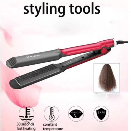 Kemei km-533- Professional Hair Crimper wide plate instant heating temperature control - Oshi.pk - Buy & Sell Online