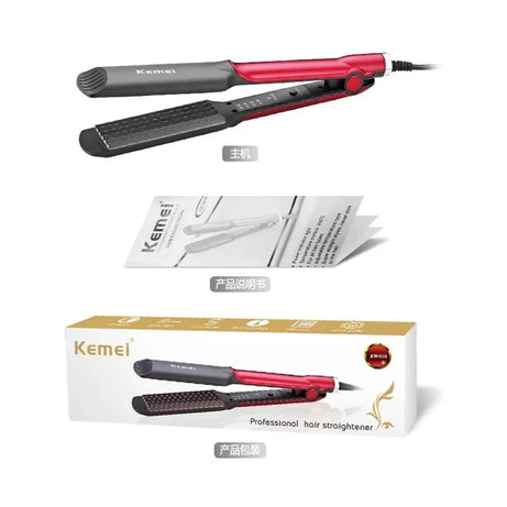 Kemei km-533- Professional Hair Crimper wide plate instant heating temperature control - Oshi.pk - Buy & Sell Online