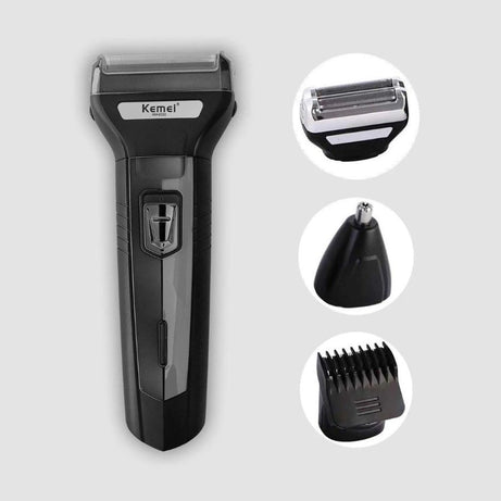 KEMEI KM 6330 - 3 in 1 Professional Rechargeable Hair Clipper Trimmer & Shaver Men Grooming Kit Hair Removal Machine Nose Trimmer