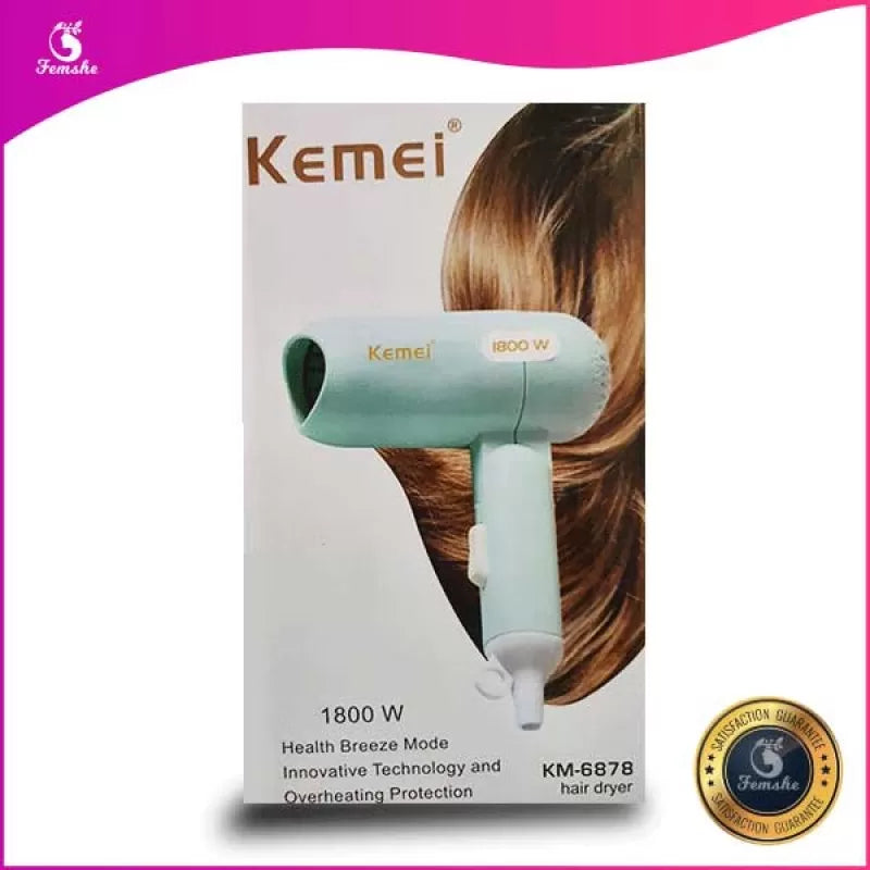 Kemei mini portable Hair Dryer foldable professional hair dryer - Oshi.pk - Buy & Sell Online