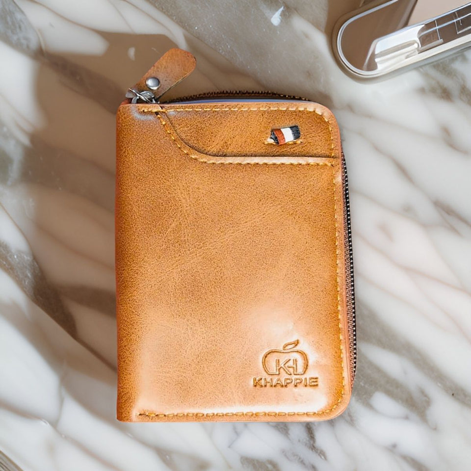 New Men's Slim Leather Wallet Pu Leather ID Card Holder Male Zipper Small Purse For Men - Oshi.pk - Buy & Sell Online