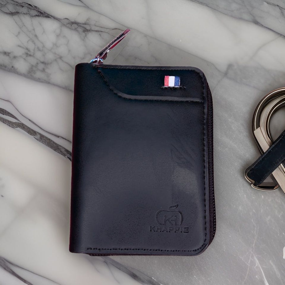 New Men's Slim Leather Wallet Pu Leather ID Card Holder Male Zipper Small Purse For Men - Oshi.pk - Buy & Sell Online