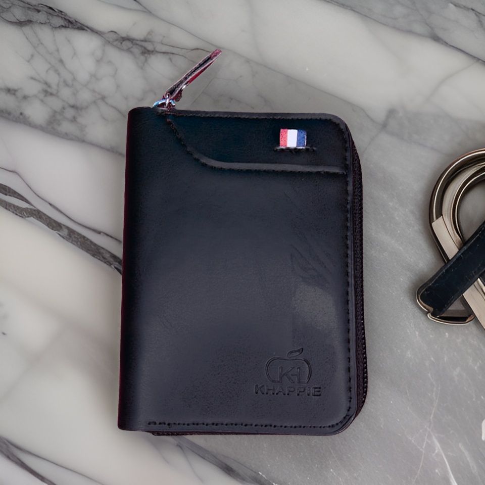 New Men's Slim Leather Wallet Pu Leather ID Card Holder Male Zipper Small Purse For Men - Oshi.pk - Buy & Sell Online