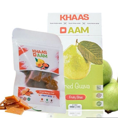 Khaso Aam Guava 100 Gm With Tester Mango Chilli 40gm 100% Natural Dried Guawa Fruit Candy | Khaso Am Premium Amrood Fruit Bar, Mango Chilli Candy Toff - Oshi.pk - Buy & Sell Online