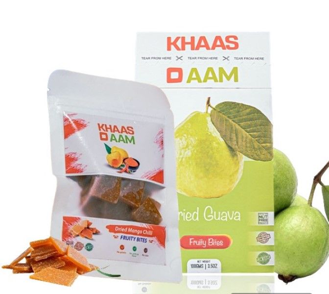 Khaso Aam Guava 100 Gm With Tester Mango Chilli 40gm 100% Natural Dried Guawa Fruit Candy | Khaso Am Premium Amrood Fruit Bar, Mango Chilli Candy Toff - Oshi.pk - Buy & Sell Online