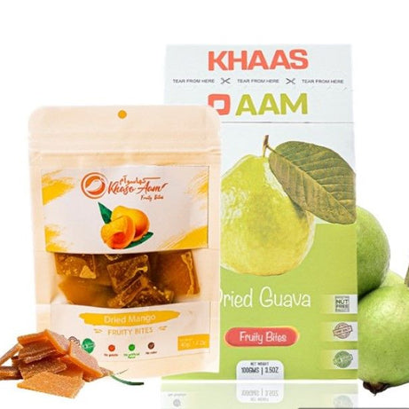 Khaso Aam Guava 100 Gm With Tester Mango Chuasa 40gm 100% Natural Dried Guawa Fruit Candy | Khaso Am Premium Amrood Fruit Bar, Mango Chusa Candy Toffe