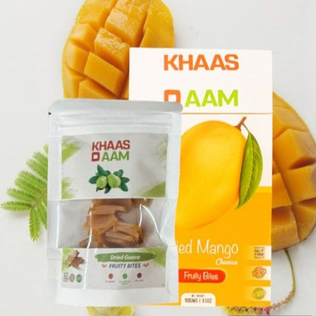 Khaso Aam Mango 100 Gm With 40gm Guava Tester 100% Natural Dried Mango Fruit Candy | Khaso Am Premium Amrood Fruit Bar, Aam Papad Candy Toffee Guawa - Oshi.pk - Buy & Sell Online