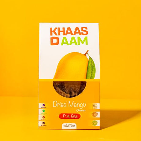 Khaso Aam Mango Chaunsa Flavor 100 Gm, 100% Natural Dried Mango Fruit Candy Premium Mango Fruit Bar, Aam Papad Mango Pulp Jelly Fruit Bites