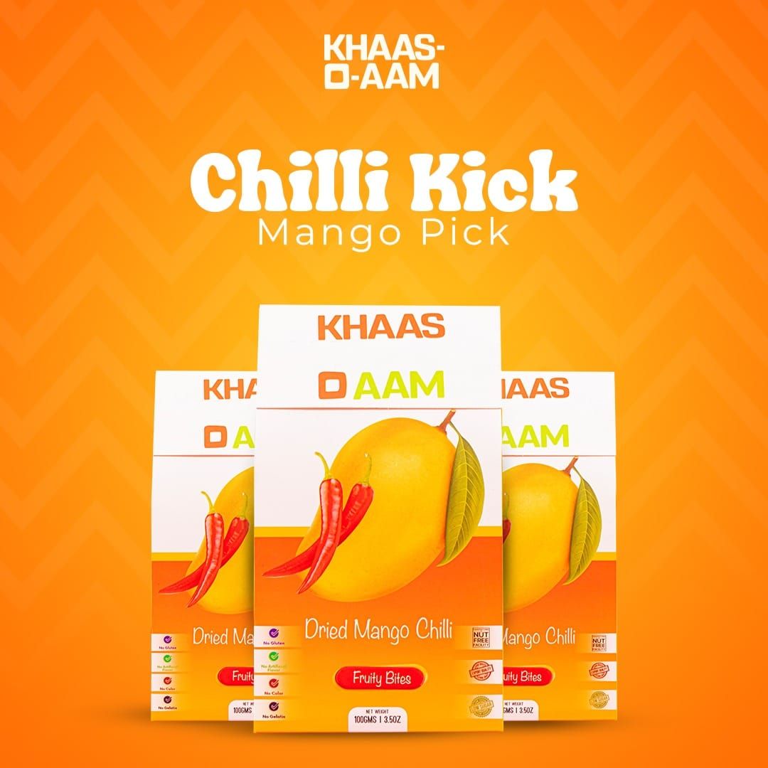 Khaso Aam Mango Chilli Flavor 100 Gm, 100% Natural Dried Chilli Mango Fruit Candy Premium Mango Fruit Bar, Aam Papad Mango Pulp Jelly Fruit Bites - Oshi.pk - Buy & Sell Online