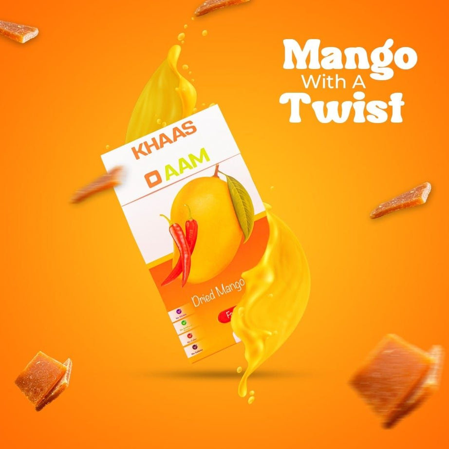 Khaso Aam Mango Chilli Flavor 100 Gm, 100% Natural Dried Chilli Mango Fruit Candy Premium Mango Fruit Bar, Aam Papad Mango Pulp Jelly Fruit Bites - Oshi.pk - Buy & Sell Online