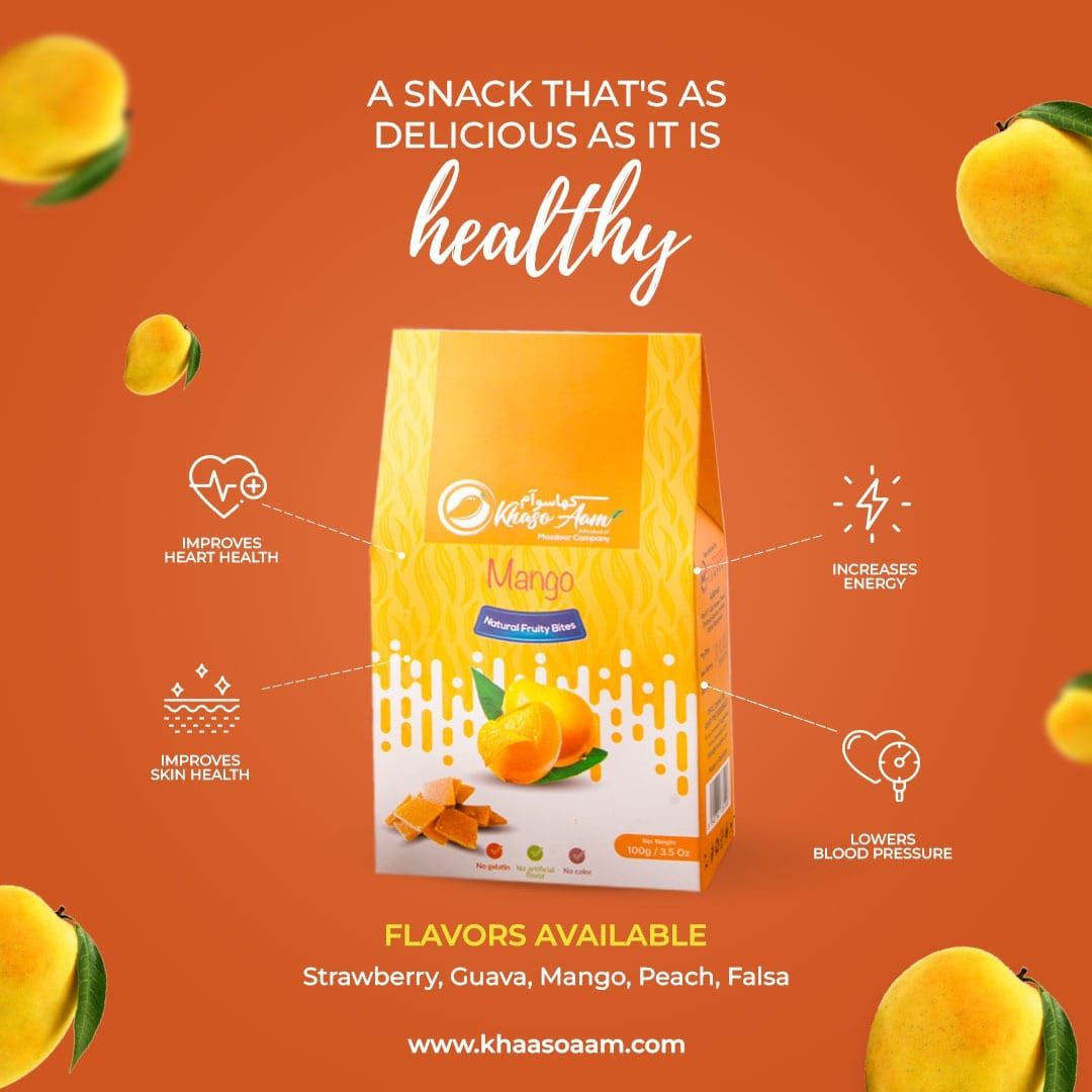 Khaso Aam Mango Langra Flavor 200 Gm, 100% Natural Dried Mango Fruit Candy Premium Mango Fruit Bar, Aam Papad Mango Pulp Jelly Fruit Bites