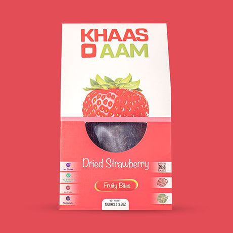 Khaso Aam Strawberry 100 Gm With Tester Falsa 40gm 100% Natural Dried Straw berry Fruit Candy | KhasoAam Premium Strawbery Fruit Bar, Berry Candy Toff