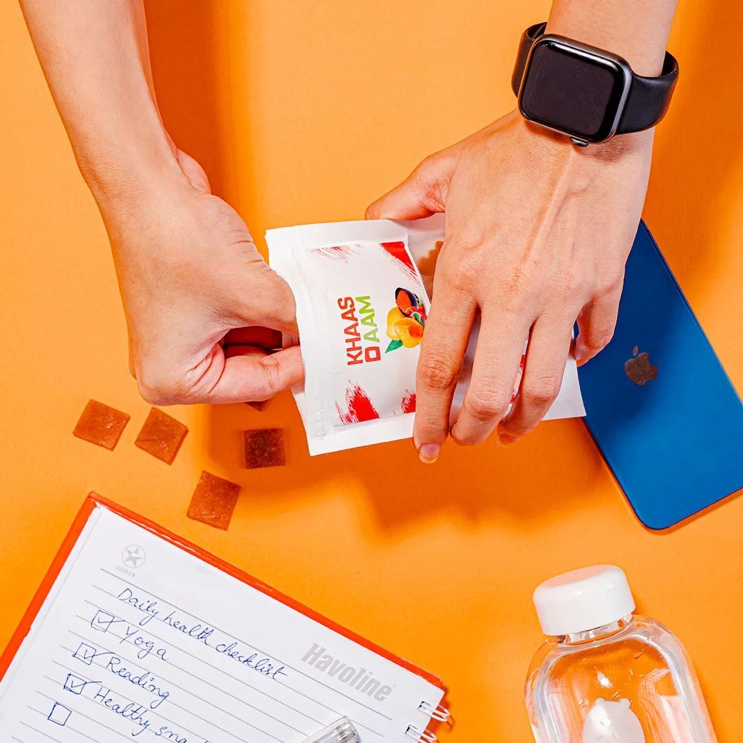 KhasoAam Mango Chilli Flavor 40 Gm, 100% Natural Dried Chilli Mango Fruit Candy Khaso Aam Premium Mango Fruit Bar, Aam Papad Pulp Jelly Fruit Bites - Oshi.pk - Buy & Sell Online