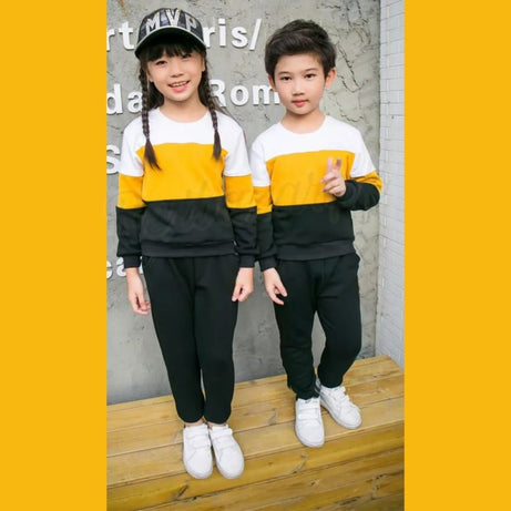 Kids Multi Colour Tracksuit Fleece Sweatshirt and Trouser - Oshi.pk - Buy & Sell Online