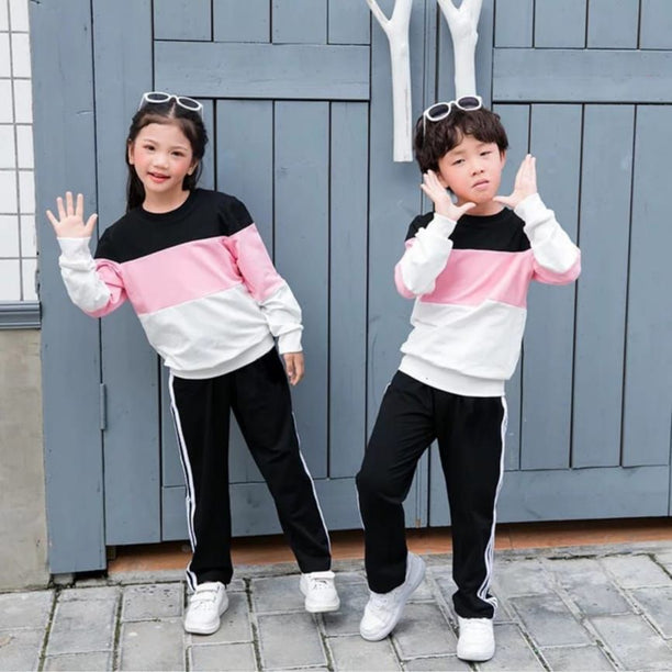 Kids Multi Colour Tracksuit Fleece Sweatshirt and Trouser - Oshi.pk - Buy & Sell Online