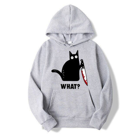 Killer Cat Fleece Full Sleeves Pull Over Hoodie Unisex