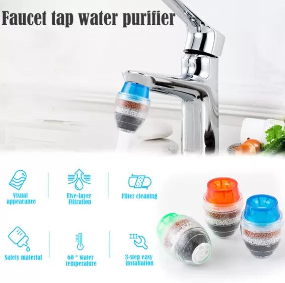 Kitchen Faucet Tap Water Purifier for Household 5 Layers Water Purifier Filter Activated Carbon Filtration Mini Faucet Purifier - Oshi.pk - Buy & Sell Online