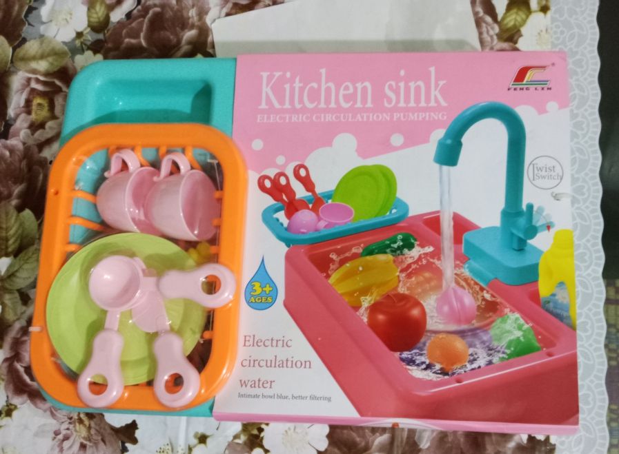 Kitchen Sink Toy - Electric Circulation Pumping-Battery Operated - Oshi.pk - Buy & Sell Online