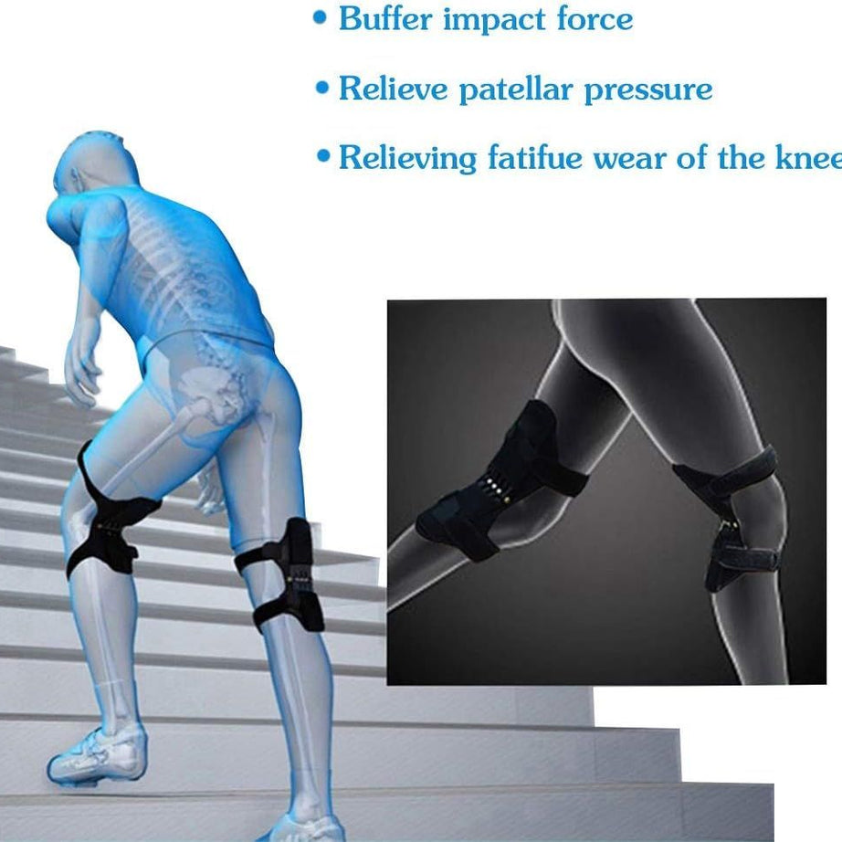 Knee Booster Joint Support Knee Pads Knee Patella Strap Power Lift Spring Force Knee Protection Powerful Support Power-lift Joint Old Cold Leg Knee Ba - Oshi.pk - Buy & Sell Online