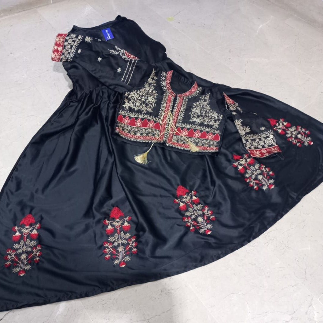Koti Style Long Maxi Separate Koti 2PCS Embroidery+Handwork - Oshi.pk - Buy & Sell Online