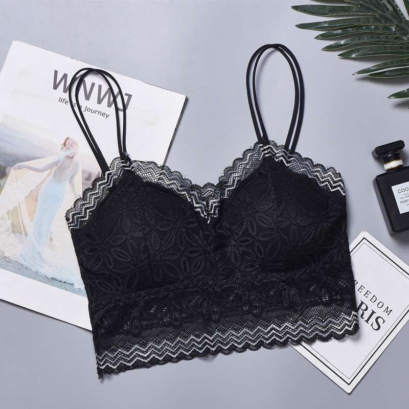Lace Straps Wrapped Chest No Steel Ring sexy Bra - Oshi.pk - Buy & Sell Online