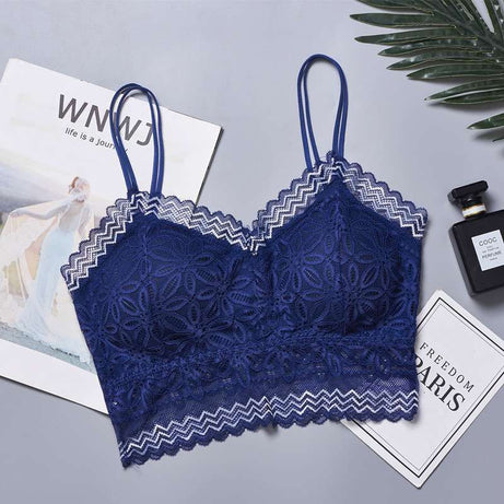 Lace Straps Wrapped Chest No Steel Ring sexy Bra - Oshi.pk - Buy & Sell Online