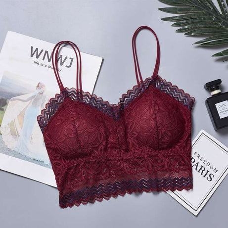 Lace Straps Wrapped Chest No Steel Ring sexy Bra - Oshi.pk - Buy & Sell Online