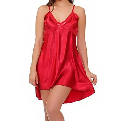 Ladies Satin Chemise with Lace (CHE-03) - Oshi.pk - Buy & Sell Online
