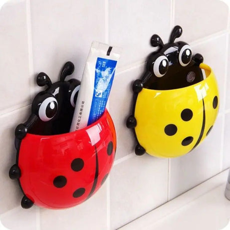 Ladybug Cartoon Toothpaste & Toothbrush Holder - Bathroom Accessories for kids - Oshi.pk - Buy & Sell Online