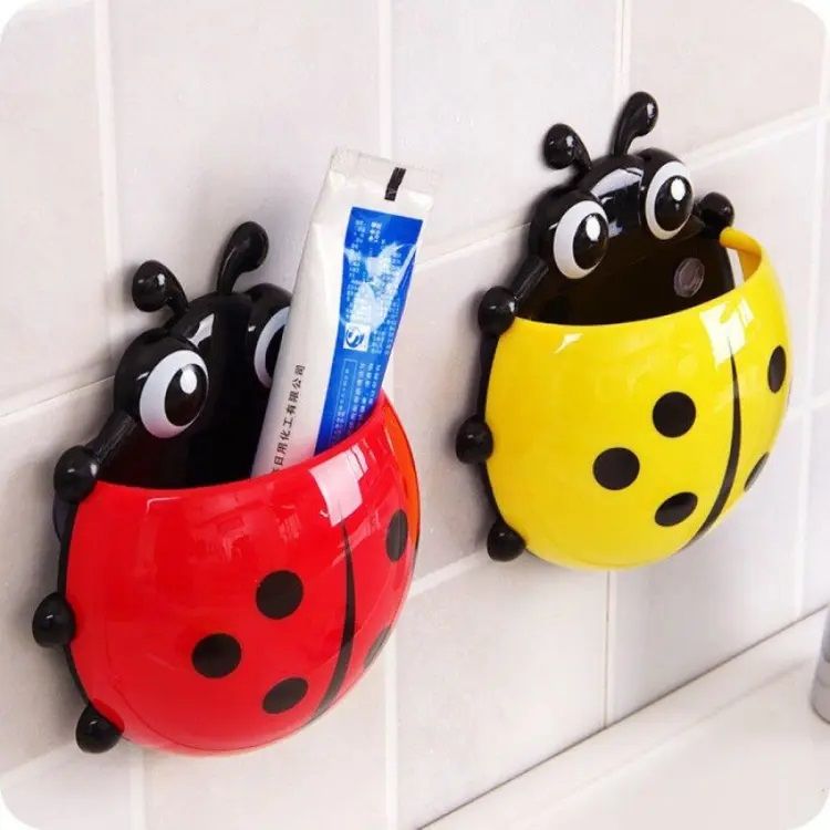 Ladybug Cartoon Toothpaste & Toothbrush Holder - Bathroom Accessories for kids - Oshi.pk - Buy & Sell Online