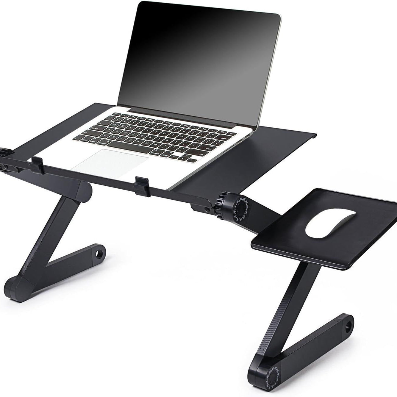 Laptop Desk, Laptop Stand for Bed and Sofa, Portable Adjustable Laptop Table Desk Stand with Mouse Pad, Ergonomic Design Lap TV Bed Tray Aluminum Cozy - Oshi.pk - Buy & Sell Online