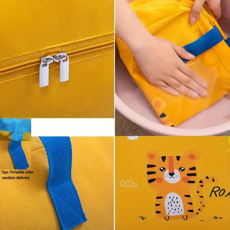 Large Capacity Cartoon Portable Bedsheet Storage Bag, An Indispensable Tool For Children's Movement, Home And Kindergarten Storage - Oshi.pk - Buy & Sell Online