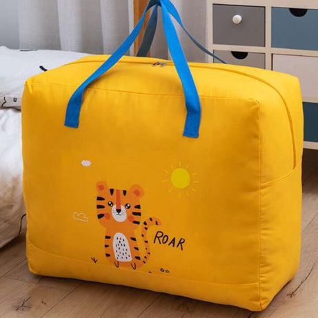 Large Capacity Cartoon Portable Bedsheet Storage Bag, An Indispensable Tool For Children's Movement, Home And Kindergarten Storage - Oshi.pk - Buy & Sell Online