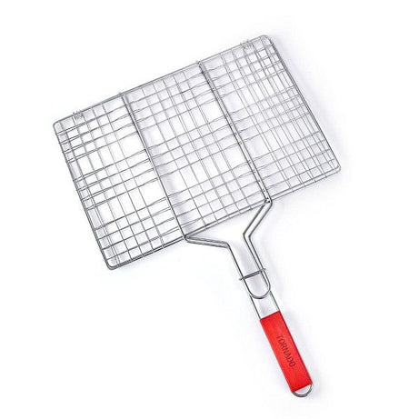 Large Steel Portable Barbecue BBQ Grill Net Basket Roast Grilling Tray - Oshi.pk - Buy & Sell Online