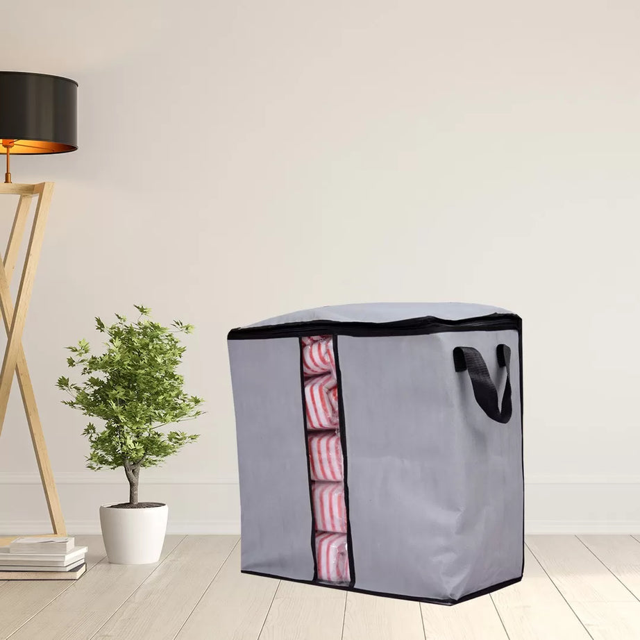 Large Storage Bags, Storage Bag Clothes Storage Box 100 GSM Fabric Bins Foldable Closet Organizers Storage Containers with Durable Handles Thick Fabri - Oshi.pk - Buy & Sell Online