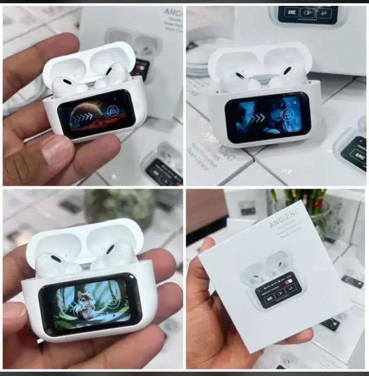 Latest Airpods pro 2 with LCD touchscreen display bluetooth 5.3 for ios and android - Oshi.pk - Buy & Sell Online