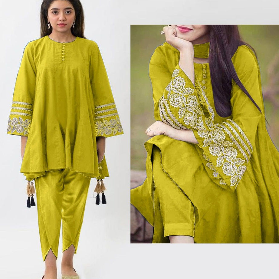 Latkan 2-Pcs Stitched Shirt and Tulip Style Trouser - Oshi.pk - Buy & Sell Online