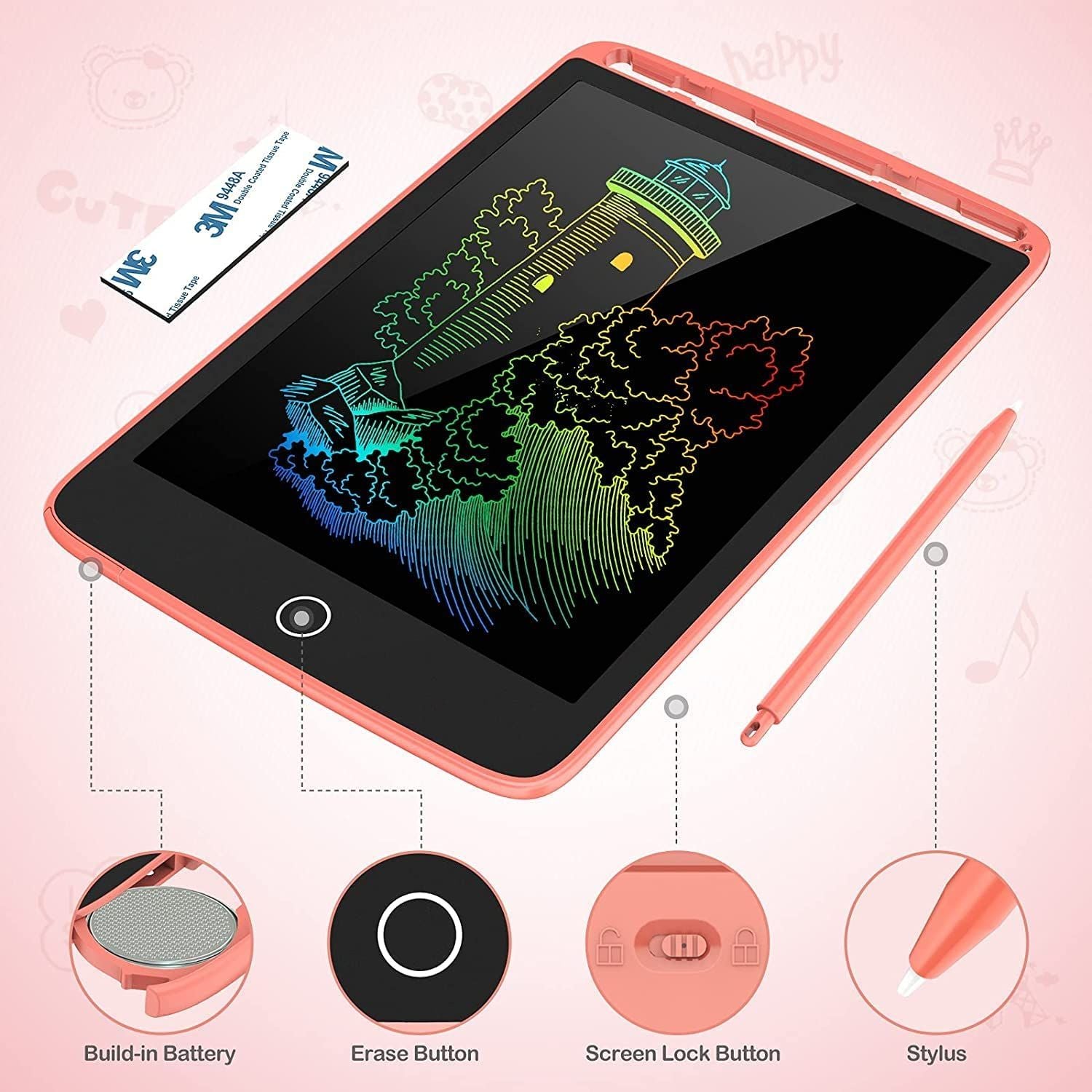 lcd Writing Tablet 8.5inch Electronic Slate E-writer Digital Memo Pad Erasable Writing Board Learning Toys And Gadgets For Educational And Daily Life - Oshi.pk - Buy & Sell Online