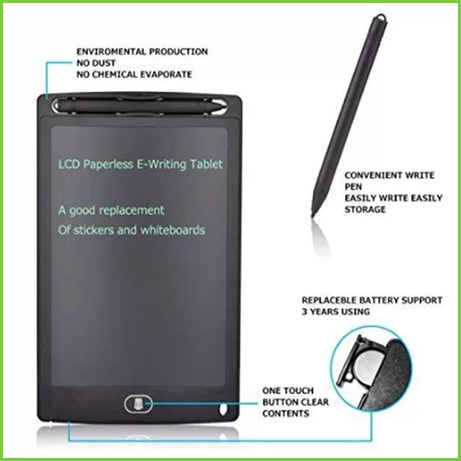 LCD Writing Tablet Electronic Slate E-writer Digital Memo Pad Erasable Writing Board Learning Toys And Gadgets For Educational And Daily Life Routine - Oshi.pk - Buy & Sell Online