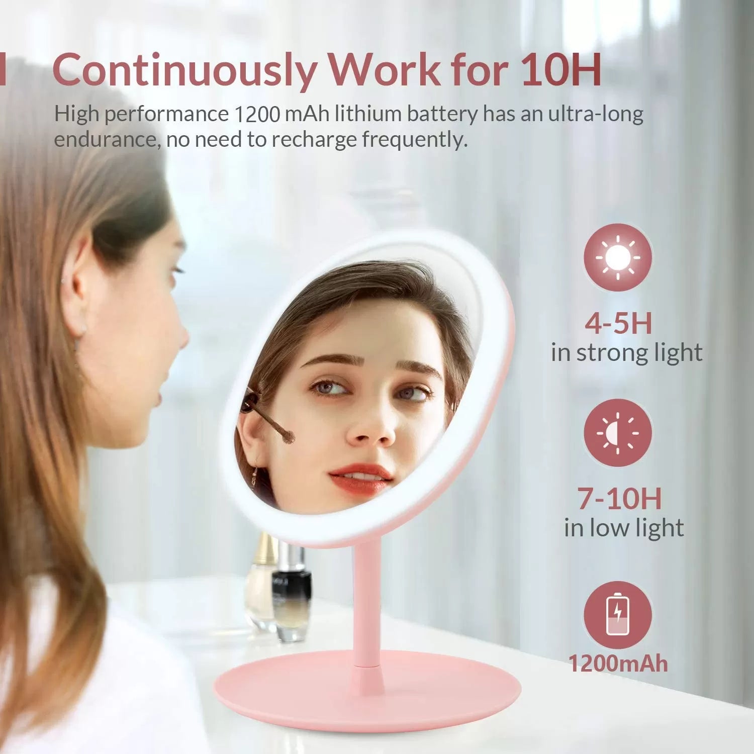 LED Makeup Mirror USB Smart Touch Control Lighted Makeup Vanity Stand Up Desk Ring Light Mirror Led - Oshi.pk - Buy & Sell Online