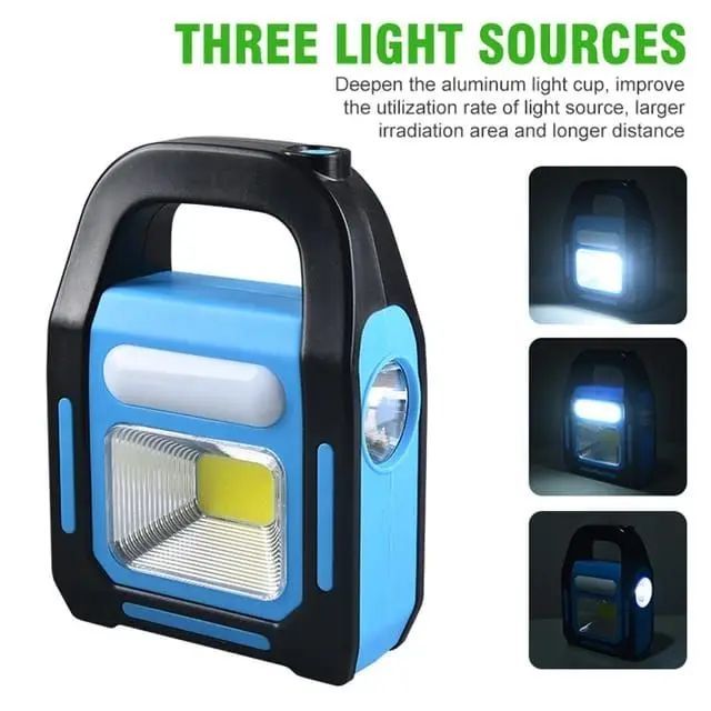 LED WORK LAMP USB RECHARGEABLE PORTABLE SOLAR LANTERN EMERGENCY LIGHTS OUTDOOR TENT HIKING CAMPING LIGHTS - Oshi.pk - Buy & Sell Online