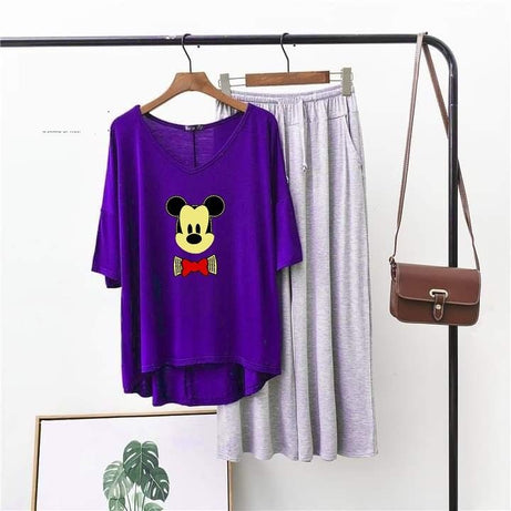 Micky Plazo Style Tshirt and Plazo Night Dress For Her - Oshi.pk - Buy & Sell Online